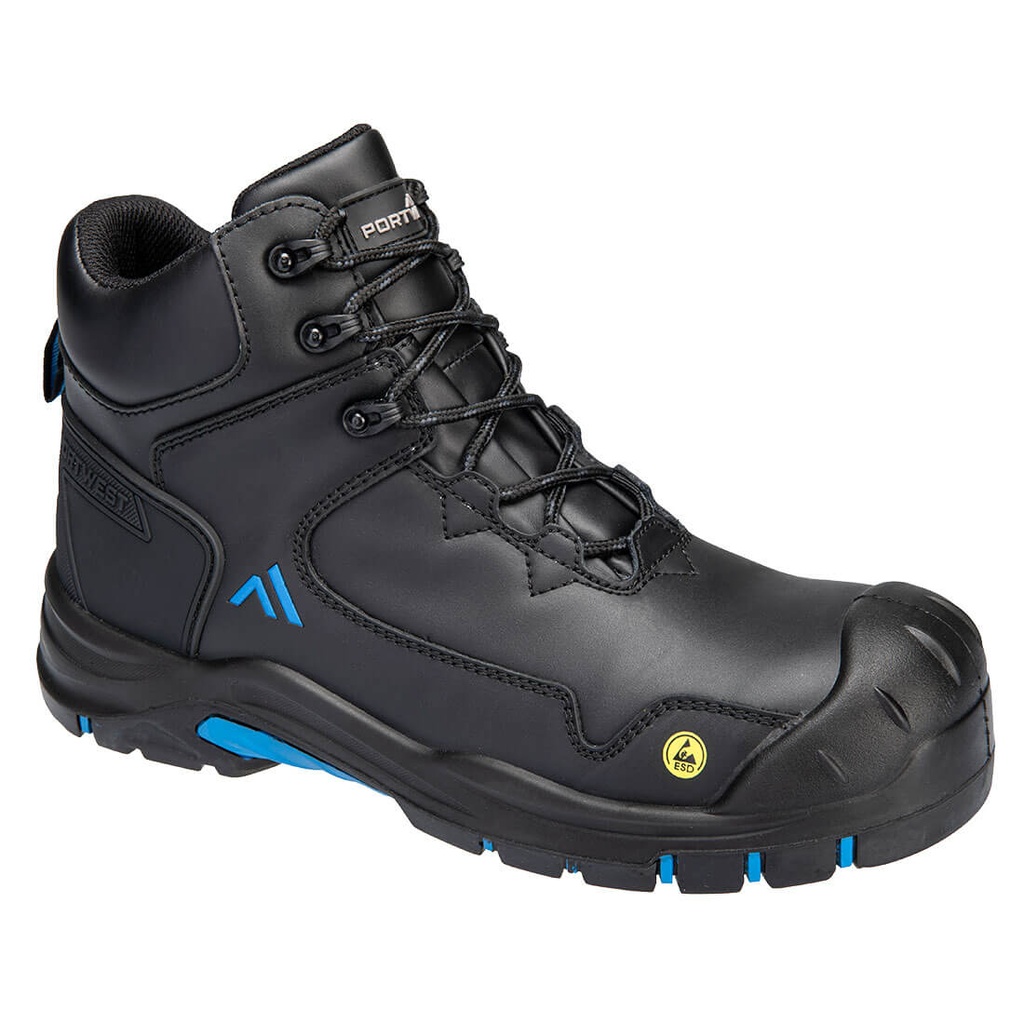 Bota de media caña de composite Apex S3S SD PR Negro/Azul